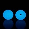Luminous Silicone Beads, DIY Nursing Necklaces and Bracelets Making, Round, Deep Sky Blue, 11.5mm, Hole: 2mm