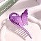 Plastic Claw Hair Clips, Two Tone, Butterfly, Purple, 110x70mm