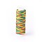 Waxed Polyester Cord, Micro Macrame Cord, for Leather Project, Bracelet Making, Shoe Reparing, Bookbinding, Flat, Colorful, 0.8mm, about 32.8 yards(30m)/roll