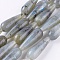 Natural Labradorite Beads Strands, teardrop, 28.5~30x10~10.5mm, Hole: 1.8mm, about 13pcs/strand, 15.1 inch(38.5cm)