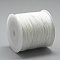 Nylon Braided Cord, Chinese Knotting Cord for Jewelry Making Macrame Craft, White, 1mm, about 284.33 yards(260m)/roll