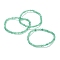 Dyed Natural Jade Beaded Stretch Bracelets, Imitation Green Aventurine, Round, Beads: 4~5mm, Inner Diameter: 2-1/4 inch(5.65cm)