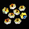 Electroplated Glass Charms, Silver Plated Bottom, Faceted, Snowflake, Clear AB, 14x12.5x7mm, Hole: 1.4mm, about 30pcs/board, 4board/box