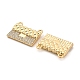 Rack Plating Alloy Pendants with Rhinestone&nbsp;PALLOY-Q005-01G-2