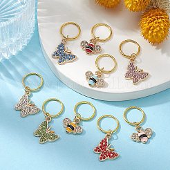 Alloy Rhinestones & Enamel Dreadlocks Beads&nbsp;OHAR-JH00027