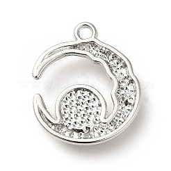 Rack Plating Alloy Rhinestone Pendants&nbsp;ALRT-K047-01P