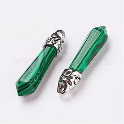Synthetic Malachite Pointed Pendants&nbsp;G-P309-10