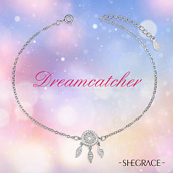 Rhodium Plated 925 Sterling Silver Link Anklets&nbsp;JA142A