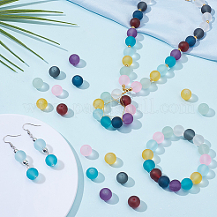 100Pcs 10 Colors Transparent Glass Beads Strands&nbsp;GLAA-AR0001-74