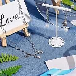 Non-Tarnish 304 Stainless Steel Alphabet Charms&nbsp;X-STAS-O073-01