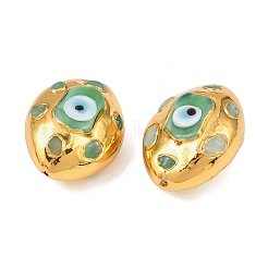 Dyed Natural Quartz & Handmade Lampwork Evil Eye Beads&nbsp;KK-H516-02G
