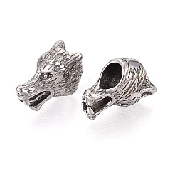 304 Stainless Steel European Style Large Hole Beads&nbsp;STAS-T072-143P