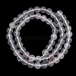 Natural Mica Quartz(Quartz with Mica Inclusions) Round Beads Strands&nbsp;G-C270-B03-6mm