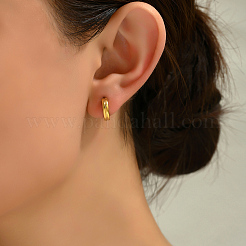 Fashionable Simple 201 Stainless Steel Round Hoop Earrings&nbsp;BX6827