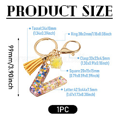 Alloy Resin Polygon Keychains&nbsp;KEYC-TADJ0002-03G-V