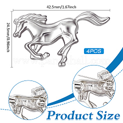 4Pcs Horse Alloy Brooch&nbsp;JEWB-PH0001-55P