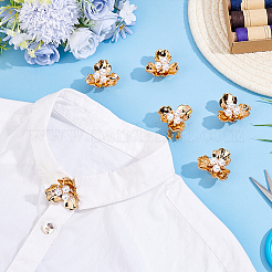 6Pcs Zinc Alloy & Rhinestone Cufflinks&nbsp;BUTT-ME0001-40