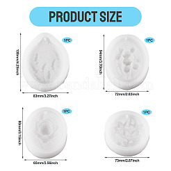 4Pcs 4 Styles Silicone Soap Molds&nbsp;DIY-TA0013-19