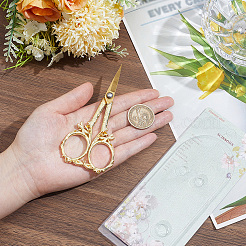 Zinc Alloy with Stainless Steel Embroidery Scissors&nbsp;AJEW-SC0004-33G