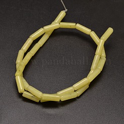 Natural Lemon Jade Column Beads Strands&nbsp;G-F247-10