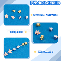 12Pcs 3 Colors 925 Sterling Silver Beads&nbsp;STER-PH0002-09
