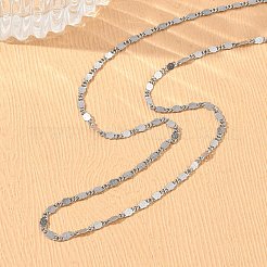 2MM 304 Stainless Steel Oval Link Chain Necklaces&nbsp;NJEW-D328-02P