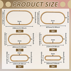 6Pcs 6 Styles MDF Board Template Kits for Glass&nbsp;DIY-WH0308-698C