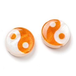 Printed Natural Freshwater Shell Beads&nbsp;SHEL-R129-07A-05