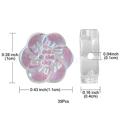 35Pcs Transparent Spray Painted Glass Beads&nbsp;GLAA-YW0001-73A