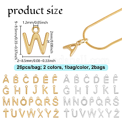 52Pcs 2Bags 2 Colors 304 Stainless Steel Pendants&nbsp;STAS-GA0002-30