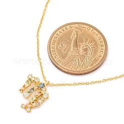 925 Sterling Silver Colorful Cubic Zirconia Constellation Pendant Cable Chain Necklaces for Women&nbsp;STER-R009-01G-10