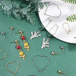 12Pcs 304 Stainless Steel Ball Stud Earring Post & 24Pcs Hoop Earring Findings&nbsp;DIY-UN0002-86