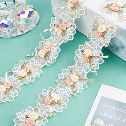 b 2 Yards Embroidery Polyester Flower Lace Trim Ribbon&nbsp;OCOR-GF0001-96