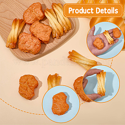 10Pcs 2 Styles Artificial Plastic Fried Chicken Nuggets and French fries Model&nbsp;DJEW-SC0001-25