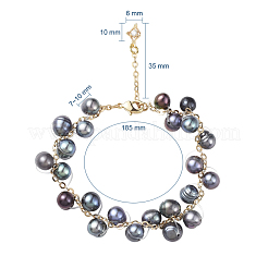 Cultured Freshwater Pearl  Beaded Bracelets&nbsp;BJEW-JB04819-02