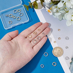 24Pcs 6 Styles Brass Locking Jump Rings&nbsp;KK-PH0012-77