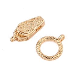Brass Fold Over Clasps&nbsp;KK-L223-015G