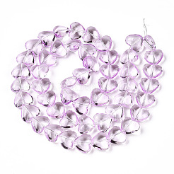 Transparency Glass Beads Strands&nbsp;X1-GLAA-T023-13G