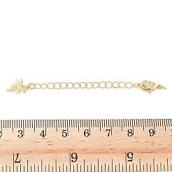 Brass Micro Pave Clear Cubic Zirconia Chain Extender&nbsp;KK-B148-10G-02