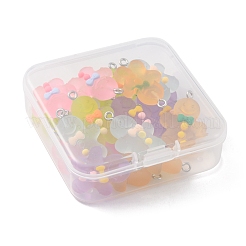 20Pcs 5 Colors Christmas Transparent Resin Pendants&nbsp;RESI-FS0001-41