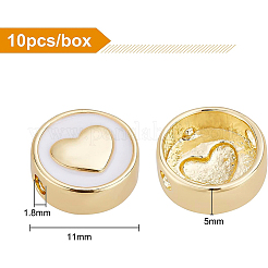 Brass Enamel Beads&nbsp;KK-BC0004-57