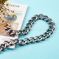 UV Plating ABS Plastic Curb Chains&nbsp;AJEW-JB00965-04