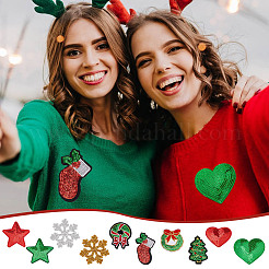 Christmas Theme Computerized Embroidery Polyester Iron On/Sew On Patches&nbsp;DIY-PH0023-25