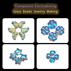 4 Style Electroplate Glass Beads&nbsp;GLAA-YW0001-28