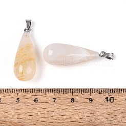 Natural Yellow Hematoid Quartz Pendants&nbsp;G-N360-08P-01