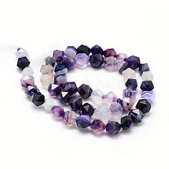 Natural Striped Agate/Banded Agate Beads Strands&nbsp;G-F523-03B-8mm