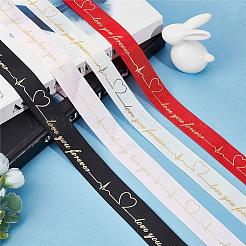40 Yards 4 Colors Polyester Ribbon&nbsp;SRIB-CP0001-01