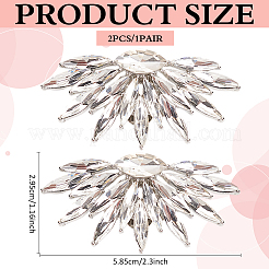 1 Pair Alloy Rhinestone Shoe Buckle Clips&nbsp;AJEW-MA0001-06P