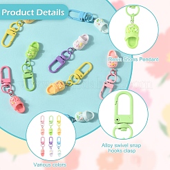 12Pcs 6 Colors Resin Shoes Pendant Decorations&nbsp;HJEW-YW00238