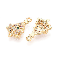 Brass Micro Pave Cubic Zirconia Pendants&nbsp;KK-N263-136G